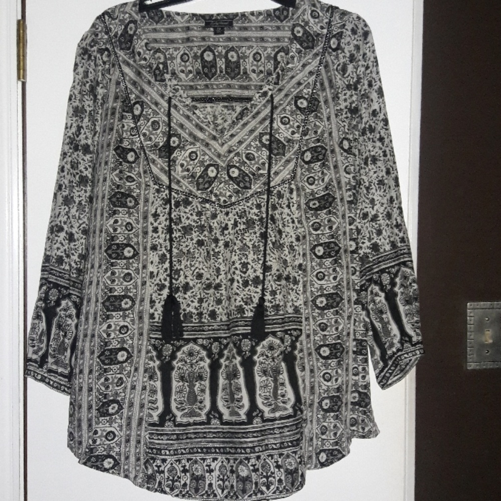 Lucky Brand Plus Boho Indian Style Tunic